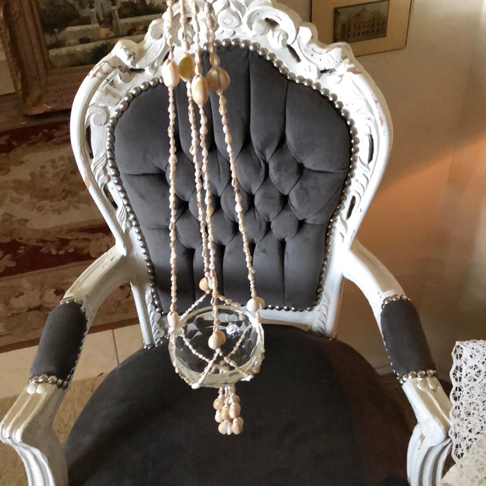 Vintage shell plant hanger/hanging planter